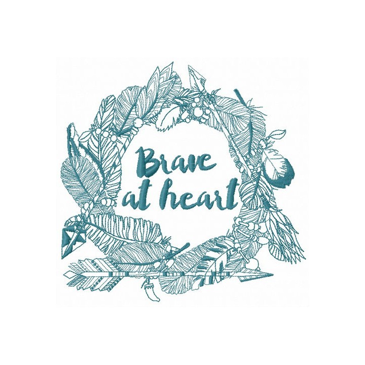 Brave at heart 3 embroidery design - Embroidery Design
