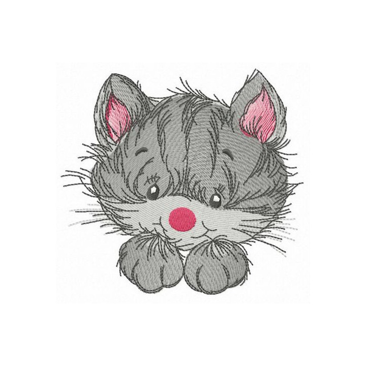 Striped pet embroidery design - Embroidery Design