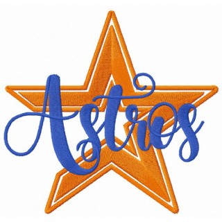 Houston Astros logo alternative embroidery design - Embroidery Design