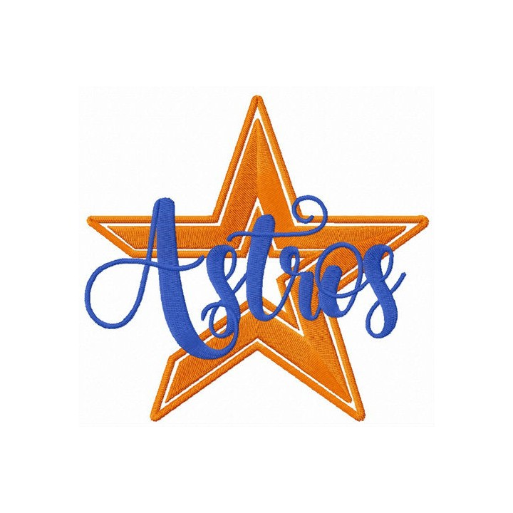 Houston Astros logo alternative embroidery design - Embroidery Design