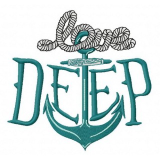 Love deep like ocean 2 embroidery design - Embroidery Design