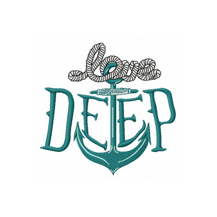 Love deep like ocean 2 embroidery design - Embroidery Design