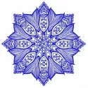 Preview of the Fish-tailed decoration 2 embroidery design showcasing intricate doily and snowflake patterns.