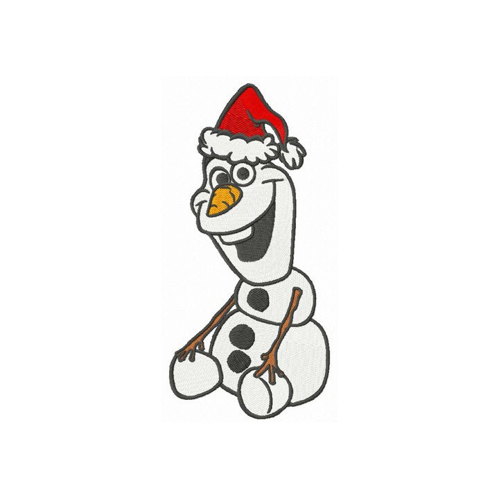 Merry Christmas Olaf embroidery design - Embroidery Design