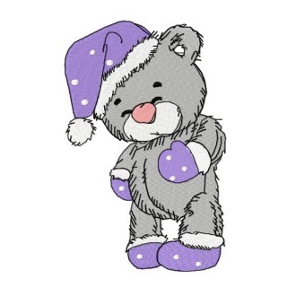 Sleepy bear 2 embroidery design - Embroidery Design
