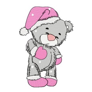 Sleepy bear embroidery design - Embroidery Design