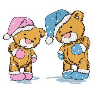 Sleepy bears 2 embroidery design - Embroidery Design