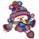 Snowman's date embroidery design showcasing a cheerful snowman with a festive date, perfect for winter projects.