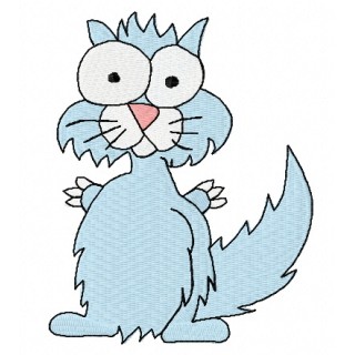 Crazy cat 7 embroidery design - Embroidery Design