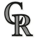 Embroidery design featuring the Colorado Rockies cap insignia, ideal for creating custom caps and fan gear.