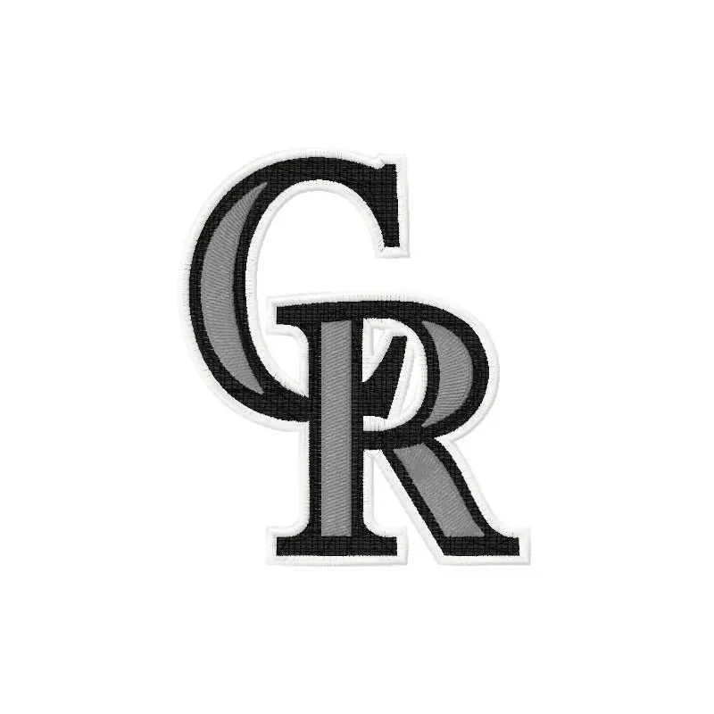 Embroidery design featuring the Colorado Rockies cap insignia, ideal for creating custom caps and fan gear.