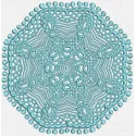 Lace doily 8 embroidery design featuring an intricate snowflake pattern, ideal for home decor projects.