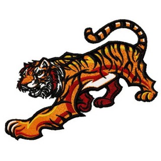 Tiger hunting embroidery design - Embroidery Design