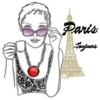Paris Toujours embroidery design - Embroidery Design