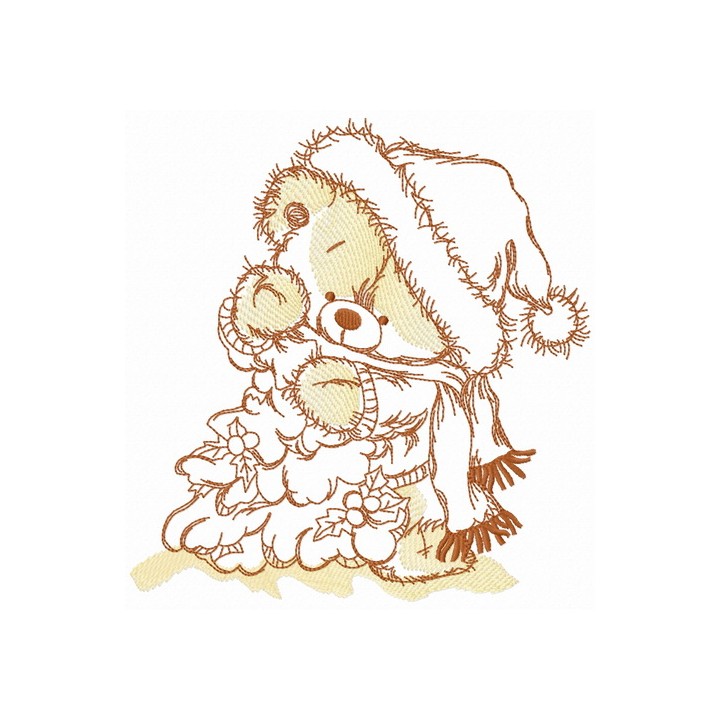 Decorating holly for Christmas 2 embroidery design - Embroidery Design