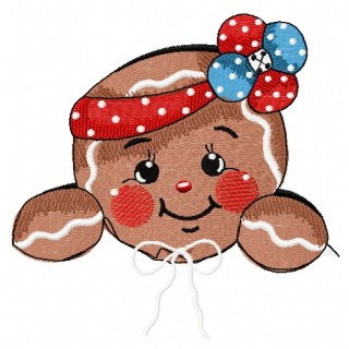 American gingerbread 3 embroidery design - Embroidery Design
