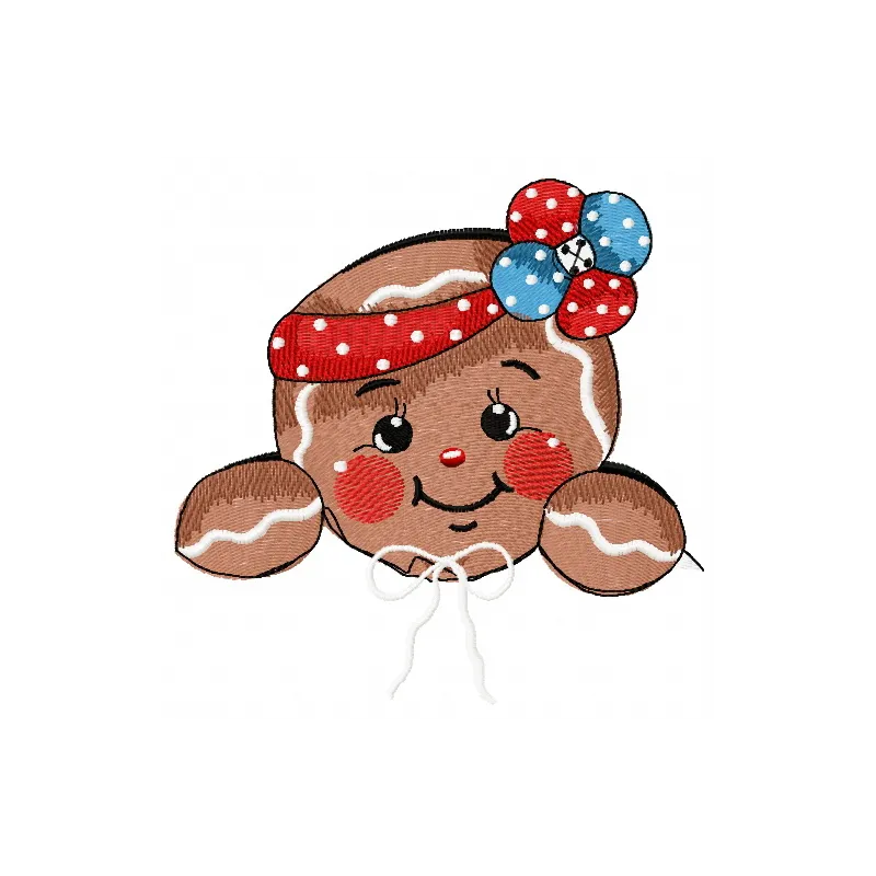 Preview of American gingerbread 3 embroidery design featuring a festive gingerbread motif for holiday stitching.