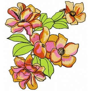 Garden flowers 3 embroidery design - Embroidery Design