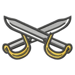 Crossed swords embroidery design - Embroidery Design