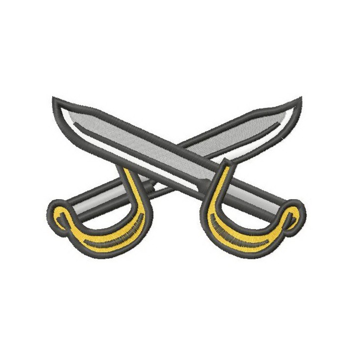 Crossed swords embroidery design - Embroidery Design