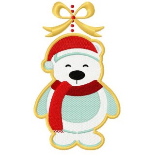 Christmas toy polar bear 3 embroidery design - Embroidery Design