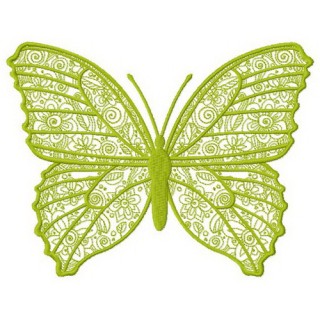 Blooming butterfly 2 embroidery design - Embroidery Design