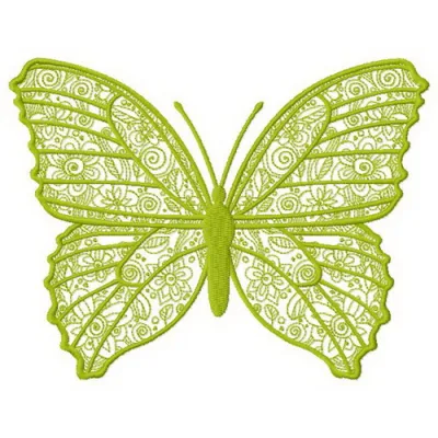 Blooming butterfly 2 embroidery design showcasing a vibrant butterfly motif for creative stitching projects.