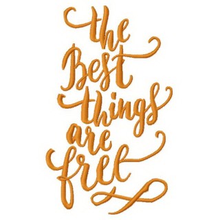 The best things are free 2 embroidery design - Embroidery Design