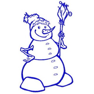 Happy snowman 6 embroidery design - Embroidery Design