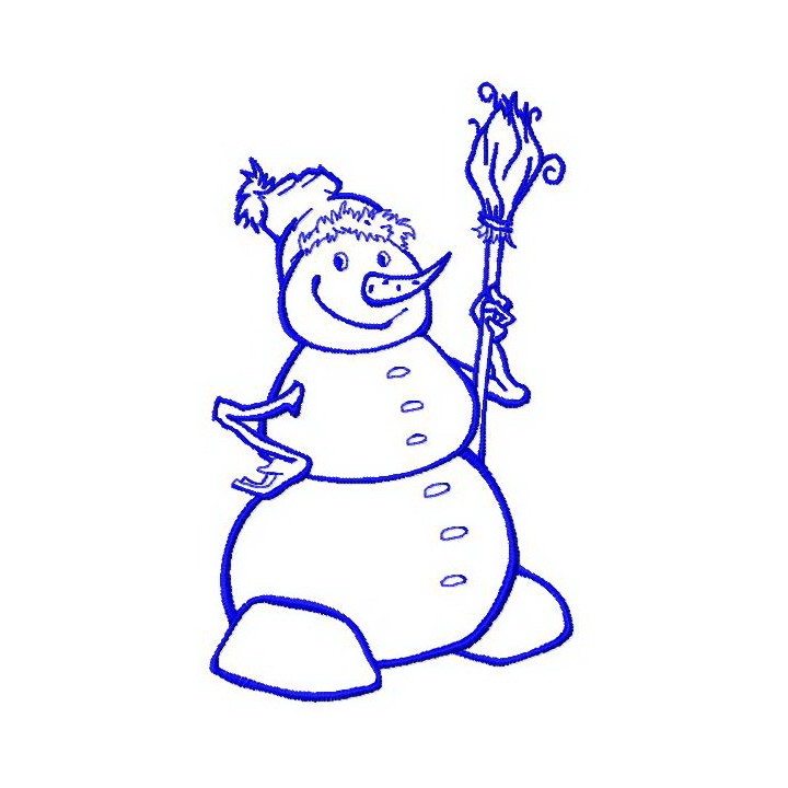 Happy snowman 6 embroidery design - Embroidery Design