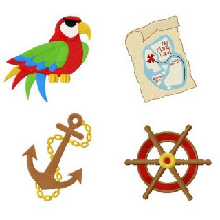 Pirate set 3 embroidery design - Embroidery Design