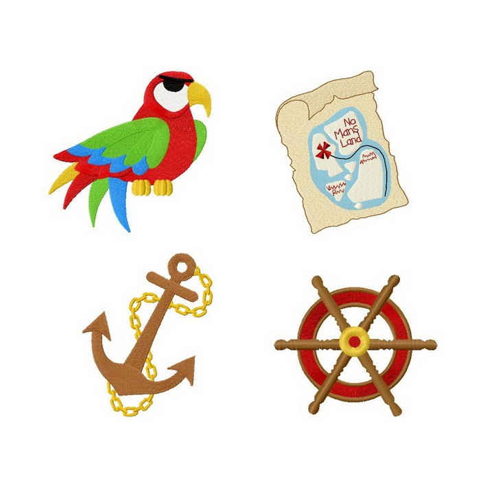 Pirate set 3 embroidery design - Embroidery Design