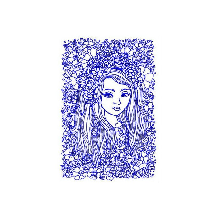 Magnificent portrait 2 embroidery design - Embroidery Design