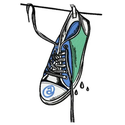 Preview of Wet Gumshoes 4 embroidery design featuring playful rain-themed motifs for spring projects.