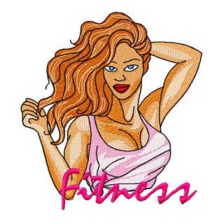 Fitness girl 3 embroidery design - Embroidery Design