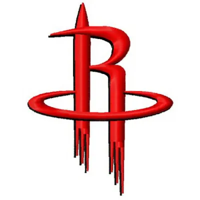 Houston Rockets logo 2 embroidery design preview showcasing intricate stitching for basketball enthusiasts.