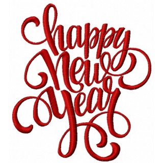 Happy New Year embroidery design - Embroidery Design