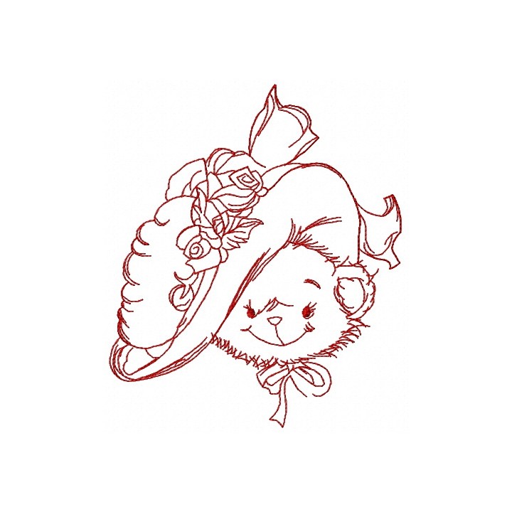 Fashion teddy bear 4 embroidery design - Embroidery Design