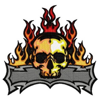 Scary scull  embroidery design - Embroidery Design