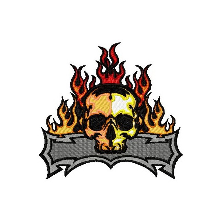 Scary scull  embroidery design - Embroidery Design