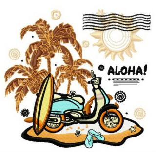 Aloha 2 embroidery design - Embroidery Design