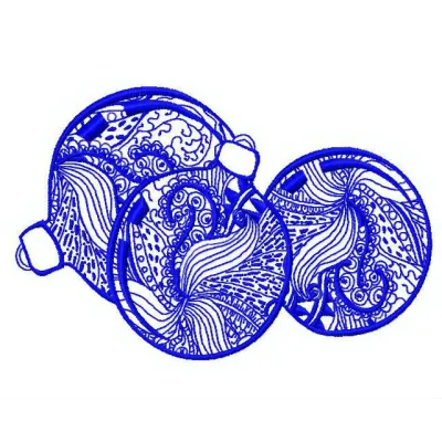 Christmas balls 3 embroidery design showcasing festive ornaments, perfect for holiday stitching projects.