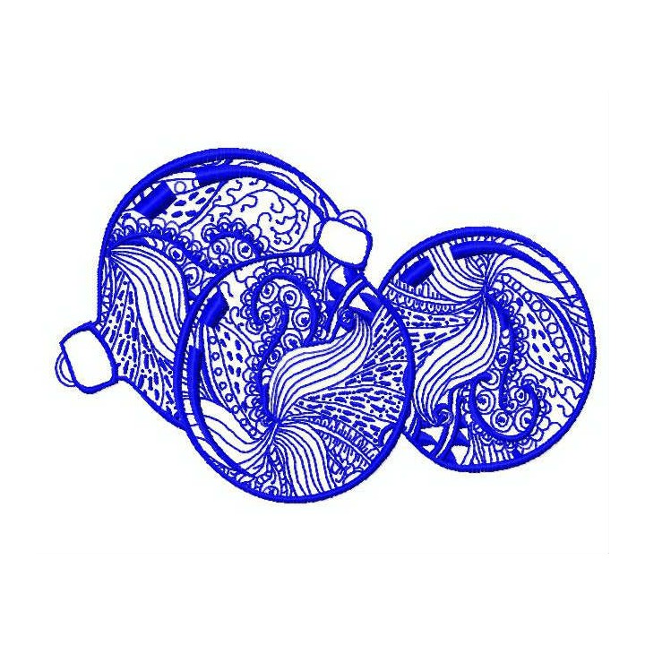 Christmas balls 3 embroidery design - Embroidery Design