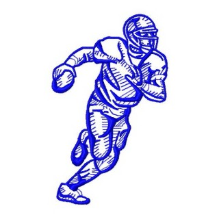 American football player 10 embroidery design - Embroidery Design
