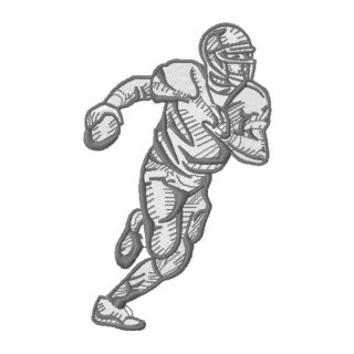American football player 9 embroidery design - Embroidery Design