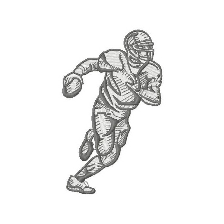 American football player 9 embroidery design - Embroidery Design