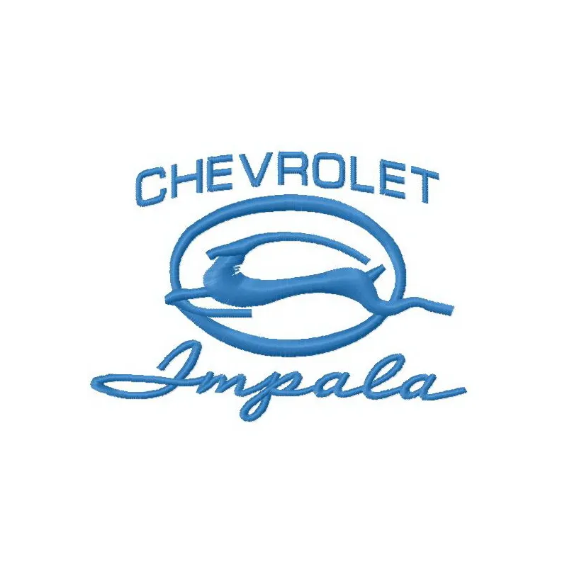 Chevrolet Impala 4 embroidery design showcasing a detailed stitched motif ideal for caps and jackets.
