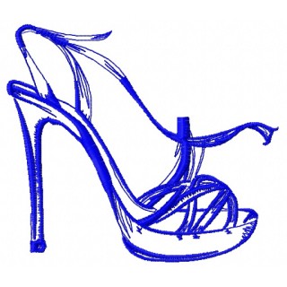 High heel shoe 5 embroidery design - Embroidery Design
