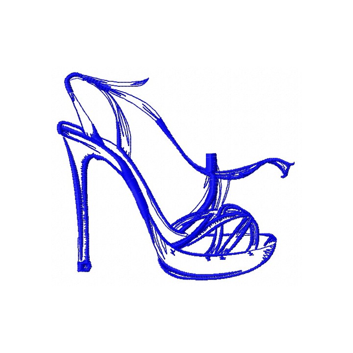 High heel shoe 5 embroidery design - Embroidery Design