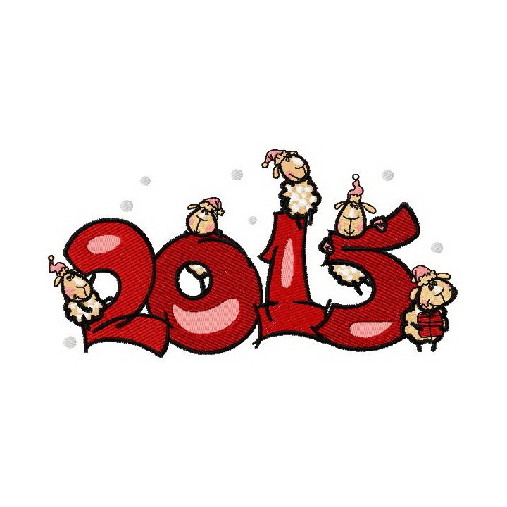 Lamb's year embroidery design - Embroidery Design